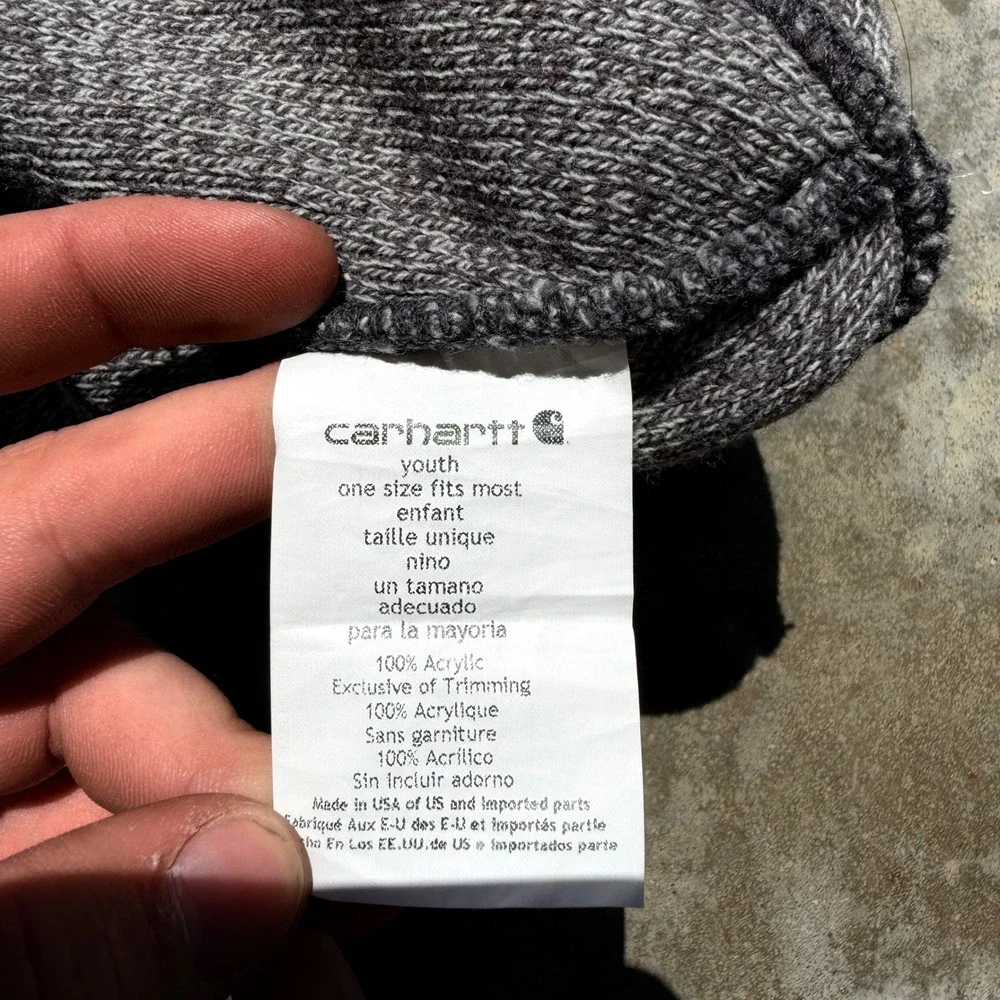 Carhartt Youth Acrylic Watch Hat Beanie Charcoal Gray Heather One Size‎ OSFM